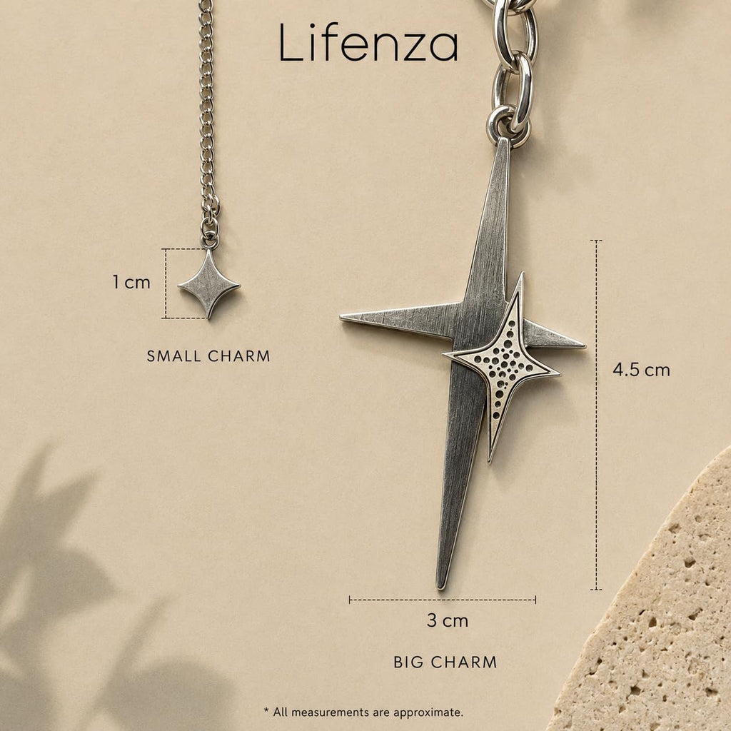 Cosmic Dual Star Charm Necklace