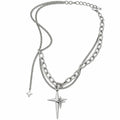 Cosmic Dual Star Charm Necklace