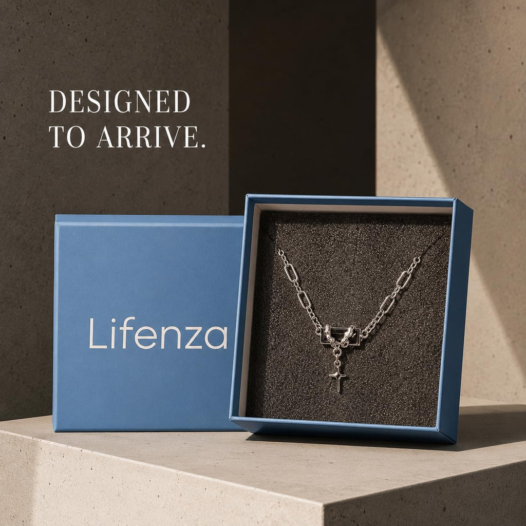 Black Onyx Silver Tone Cross Pendant Necklace