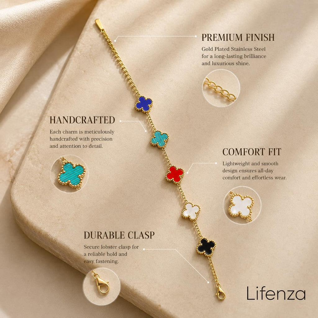 Clover Wraparound Bracelet (Multicolor)